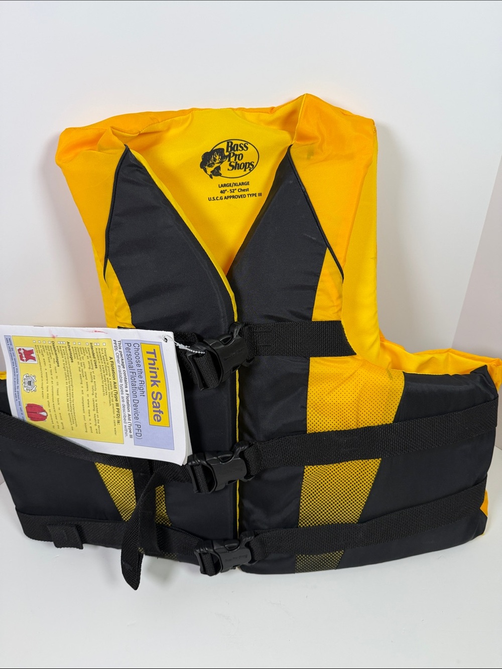 NWT Bass Pro Shops Adult L-XL Life Jacket Vest Personal Flotation Device PFD